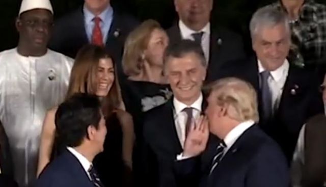 ترامب وزوجة رئيس الأرجنتين