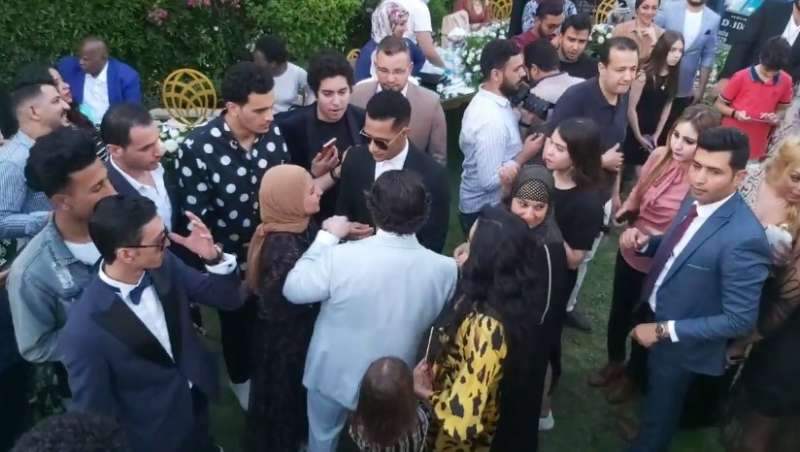 محمد رمضان خلال حفل زفاف شقيقته
