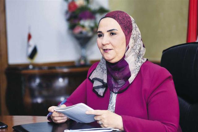 نيفين القباج وزيرة التضامن خلال حوارها لـ«المصرى اليوم»