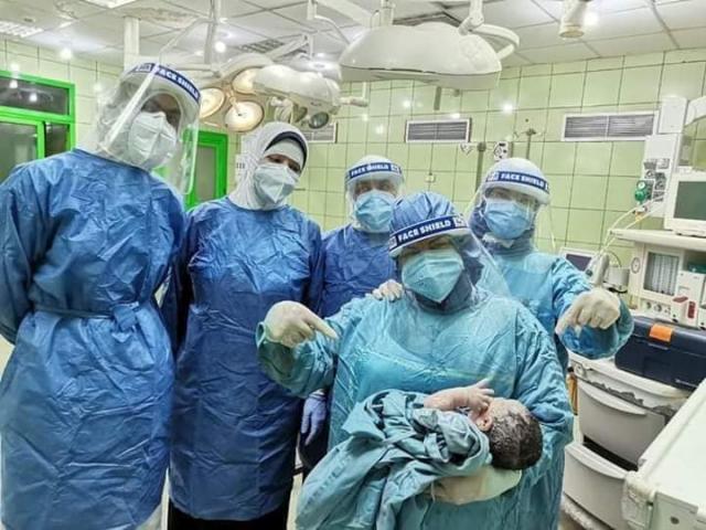 نجاح عملية ولادة قيصرية لمريضة مصابة بفيروس كورونا 