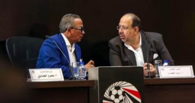 عمرو الجنايني رئيس اتحاد الكرة ووليد العطار المدير التنفيذي