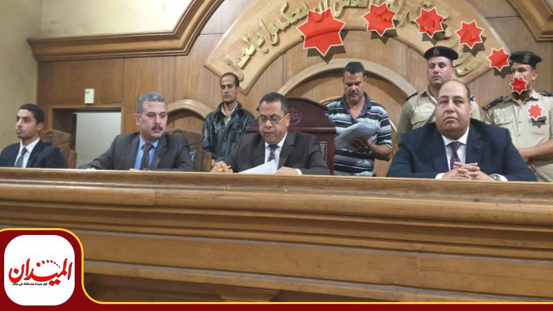 هيئة المحكمة برئاسة المستشار سامى عبد الحليم غٌنيم