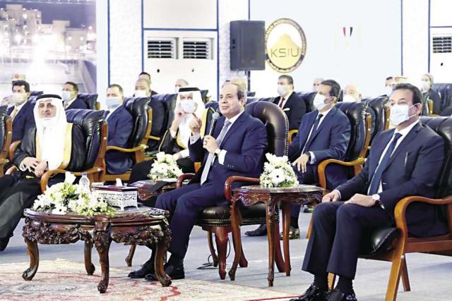 الرئيس يتحدث خلال حفل افتتاح جامعة الملك سلمان
