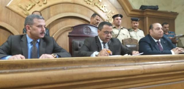 هيئة المحكمة برئاسة المستشار سامى عبدالحليم غنيم