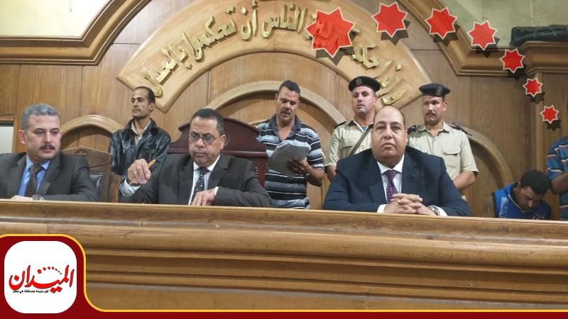 هيئة المحكمة برئاسة المستشار سامى عبد الحليم غنيم
