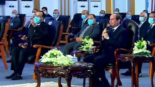 الرئيس عبد الفتاح السيسي خلال حضوره افتتاحات المدن الإسكانية الجديدة ظهر السبت