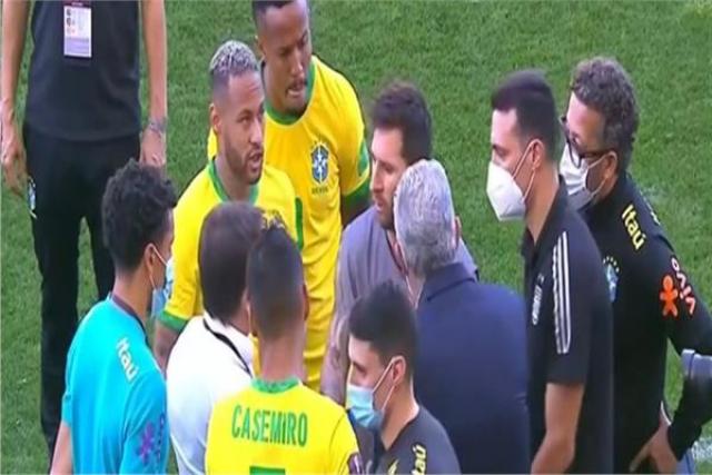 صورة من مباراة البرازيل والأرجنتين