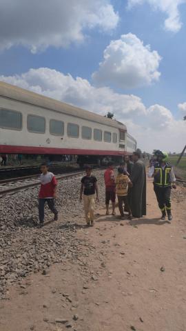 خروج ٣عربات عن القضبان للقطار القادم من بورسعيد 
