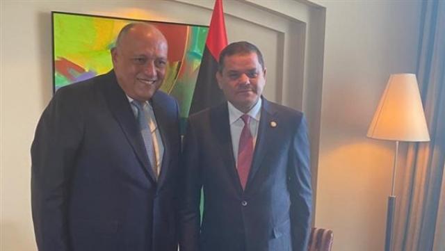 وزير الخارجية يلتقي رئيس الحكومة الوطنية الليبية