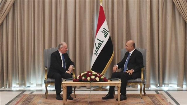 الرئيس العراقى مع وزير الدفاع اللبنانى