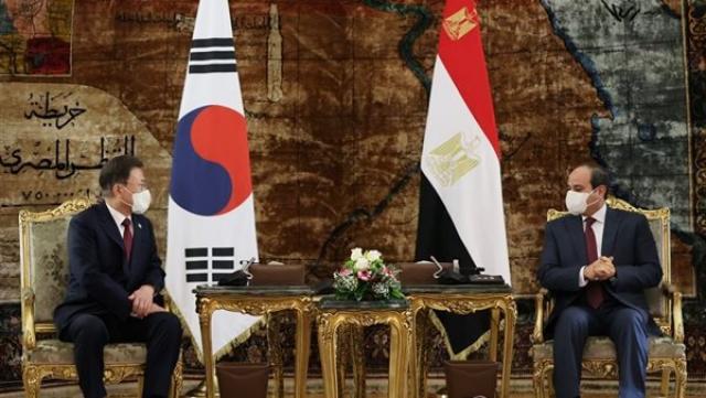 قمة رئاسية مصرية كورية جنوبية