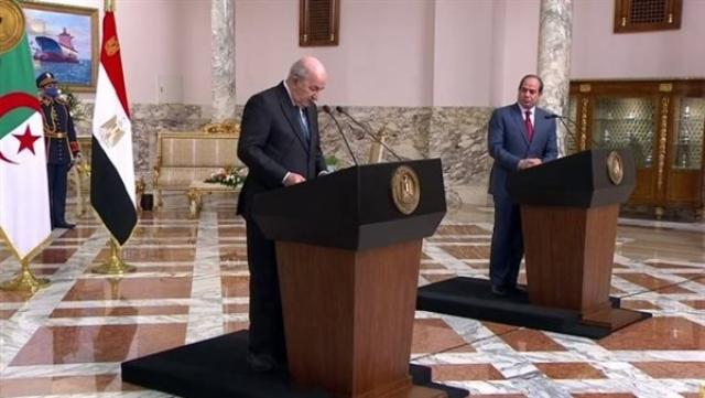 الرئيس السيسي والرئيس الجزائري