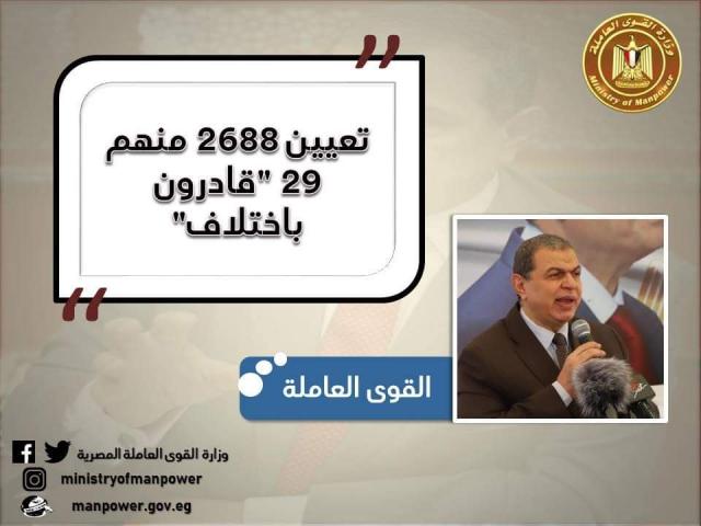   تعيين 2688 منهم 29 "قادرون  باختلاف"