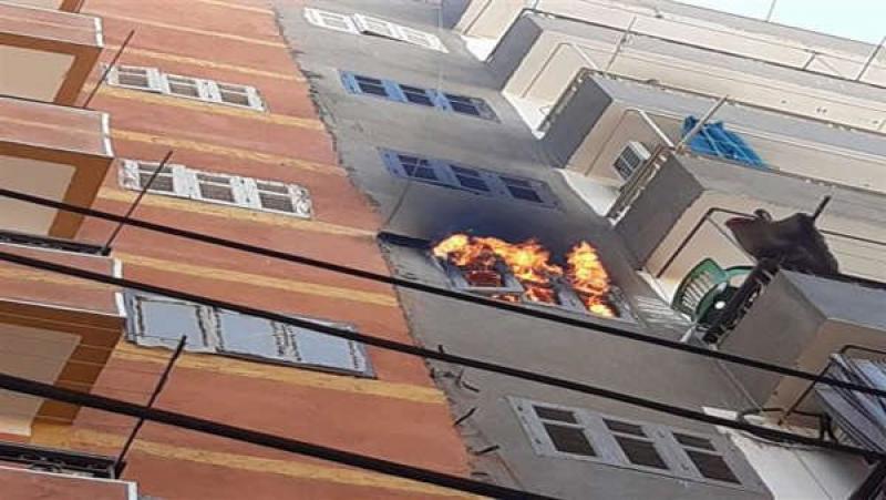 حريق شقة