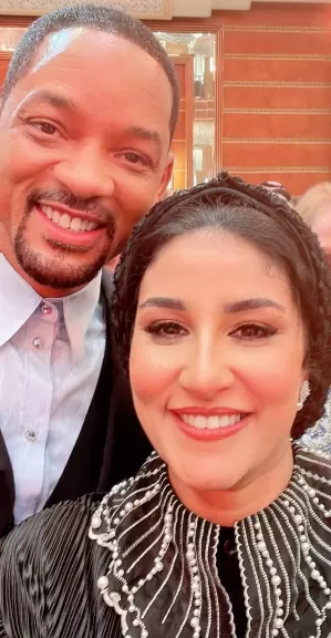 ولاء عمران مع الفنان العالمى ويل سميث
