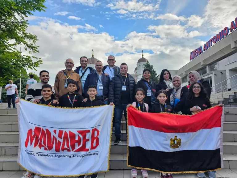 فخر مصري عالمي.. فريق ”Mawaheb Leaders” يحصد على المركز الأول في بطولة العالم للروبوتات برومانيا