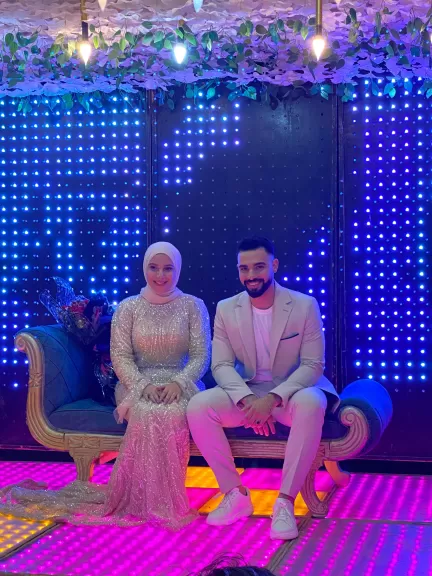 الإعلامية إيناس قنديل والمهندس محمود الإمام
