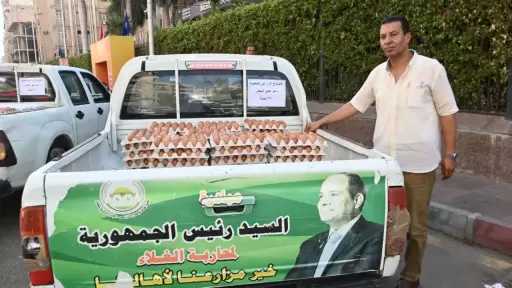 محافظ البحيرة تطلق قافلة سيارات متنقلة لبيع البيض بأسعار مخفضة للتخفيف عن المواطنين