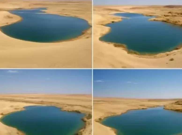 بحيرة غامضة تفاجئ أهالي البهنسا بالمنيا.. ظاهرة طبيعية تثير الدهشة وتكشف أسرارًا جيولوجية