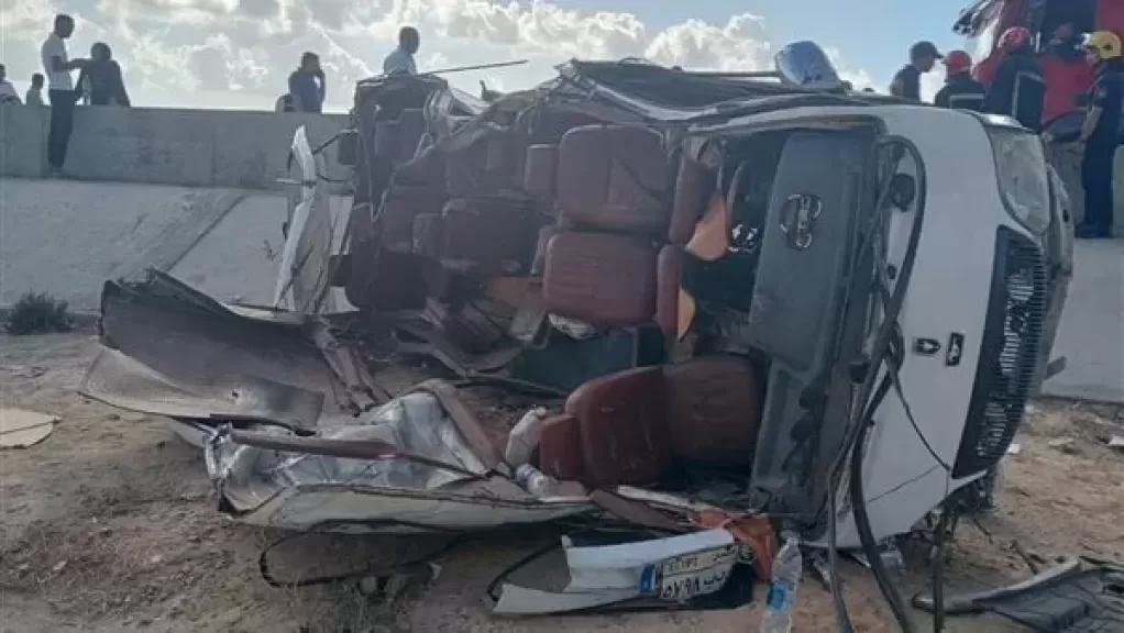 انقلاب ميكروباص بالطريق الحر القليوبية،فيتو