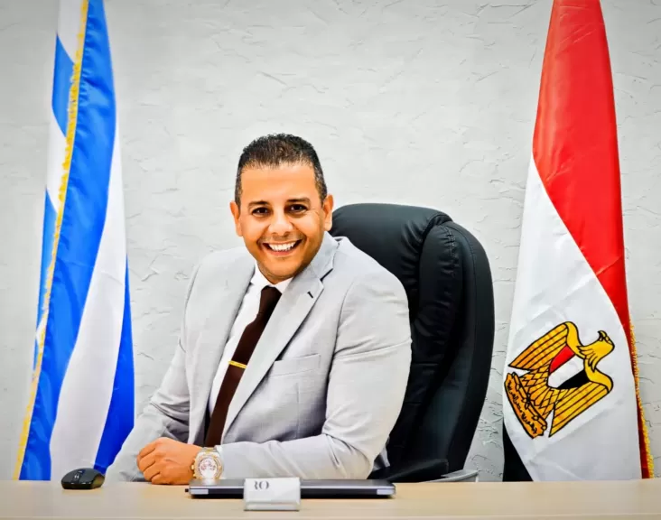 رضا رضا عكاشة، رئيس الاتحاد العالمي للكيانات المصرية بالخارج بدولة اليونان وقبرص، رئيس الاتحاد العالمي للكيانات المصرية بالخارج