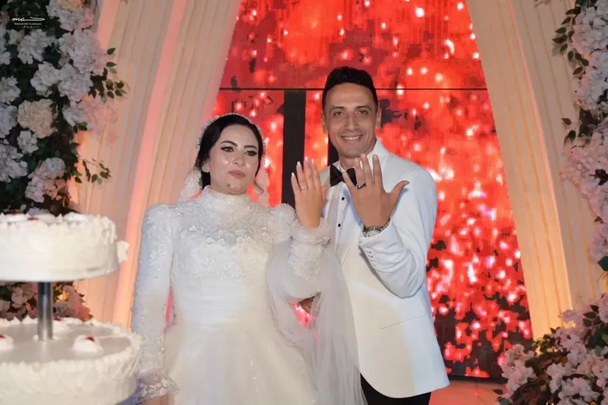 العروسين أحمد وهناء