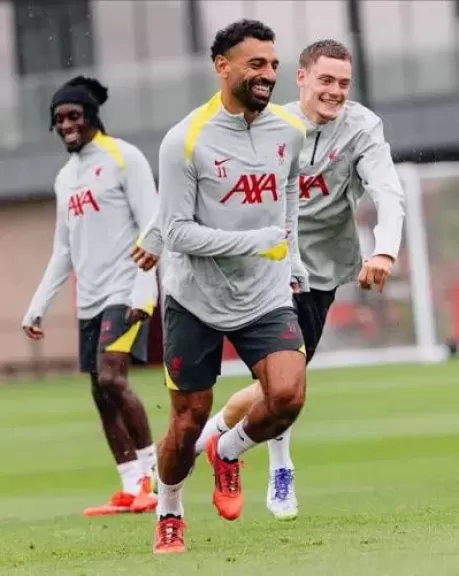 محمد صلاح في المران 