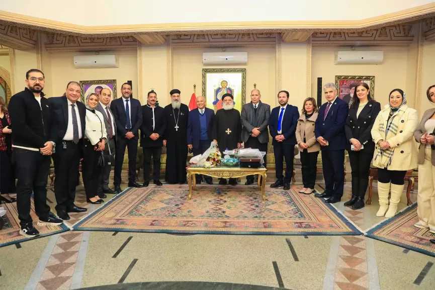 وفد من قيادات مستقبل وطن بالإسكندرية يزور الكنائس لتقديم التهنئة بعيد الميلاد