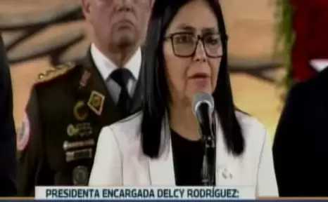 ديلسي رودريجيز: الدبلوماسية البوليفارية للسلام ستتم إعادة تأكيدها والأسلحة موجودة لحماية الجمهورية