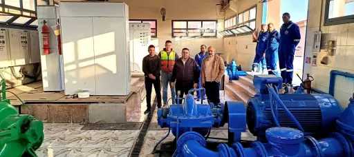 رئيس مياه البحيرة يتفقد محطة مياه شرق إيتاي البارود لمتابعة الجاهزية وانتظام التشغيل