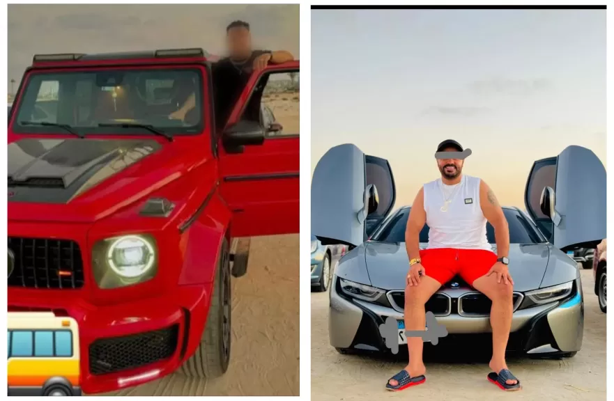 أبو سريع  يستعرض بسياراته الفارهة
