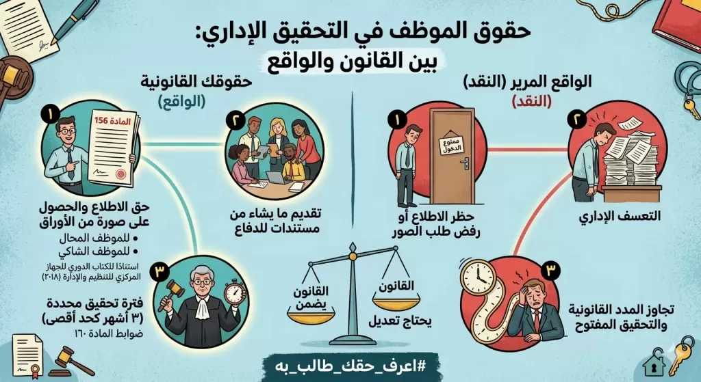 لضمان حق الدفاع والشفافية.. ”التنظيم والإدارة” ينصف الموظف فى التحقيق