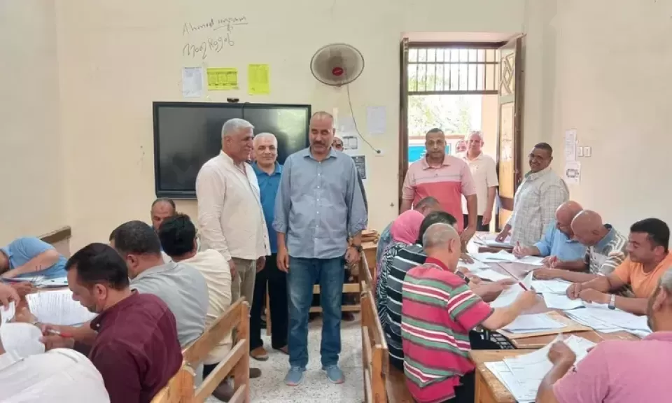 تصحيح نتيجة الشهادة الاعدادية ببنى سويف