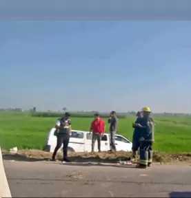 مصرع شاب وإصابة 5 آخرون اثر انقلاب سيارة أجرة ”ميكروباص” بالبحيرة