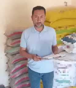 ضبط نصف طن أعلاف مجهولة المصدر لدى أحد محلات بيع الأعلاف بالبحيرة