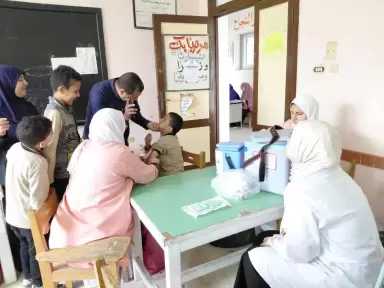 صحة رشيد تواصل الحملة القومية للتطعيم ضد الحصبة والحصبة الألمانية مجانا