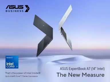 أسوس تكشف عن جهاز ExpertBook A7 فائق النحافة والمصمم لمواكبة متطلبات العمل أثناء التنقل