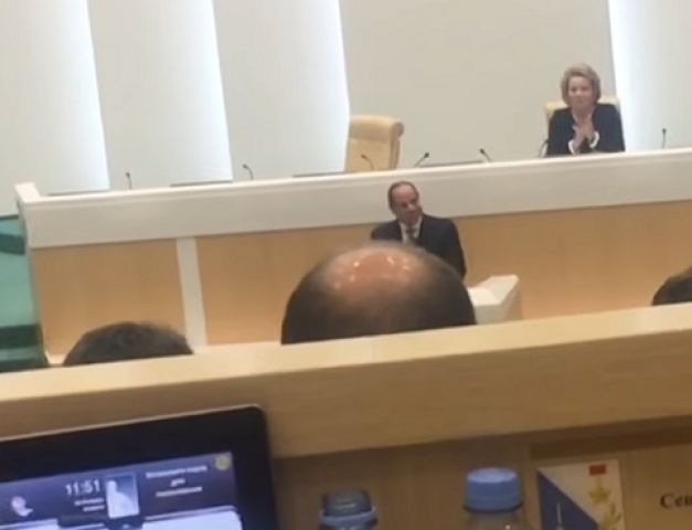 الرئيس السيسي يلقي كلمة أمام مجلس الاتحاد الروسي