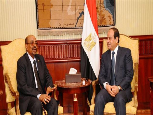 لقاء السيسي بالرئيس السوداني عمر البشير